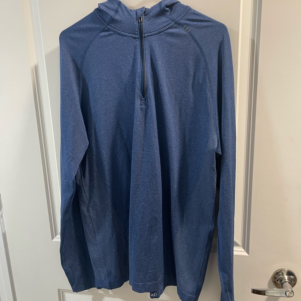 Lululemon Navy Quarter-Zip Hooded Performance Pullover